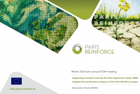 PARIS REINFORCE in the 78th Semi-Annual IEA-ETSAP Meeting